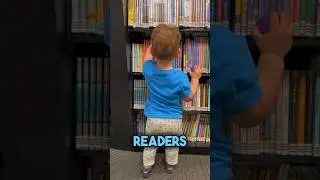 Twin Toddlers' First Library Visit
