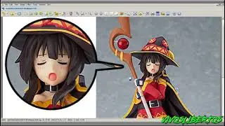 Blender 3D anime hair modeling Megumin Konosuba