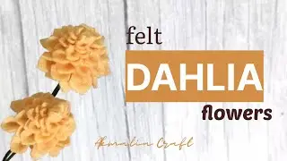 Cara membuat bunga Dahlia dari kain flanel | Tutorial Dahlia dari flanel | DIY felt Dahlia flowera