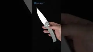 SENCUT Serene Flipper & Button Lock & Thumb Stud Knife Gray Aluminum Handle