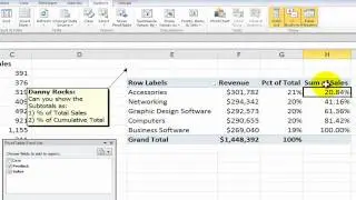 How to Show Values as Percentages of in Excel Pivot Tables
