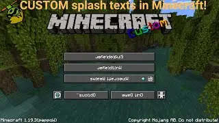 How YOU can make CUSTOM splash texts in Minecraft! | Mules Gaming