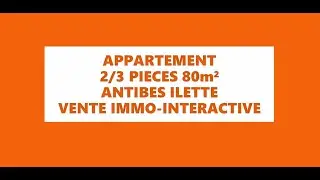IMMO-INTERACTIF - APPARTEMENT 3 PIECES 80M² - ANTIBES - QUARTIER ILETTE