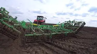 Культивация по пахоте! Трактор CASE IH MAGNUM 340 культиватор KPG 11.