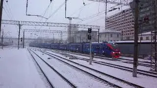 Новый состав РЭКС на обычном маршруте - ЭП2Д-0084