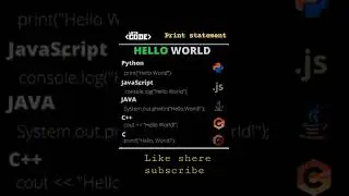 print statement in programming languages || python || javascript || java|| c++ || C