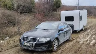 Ormanın ortasında karavan kampı. mermerde mangal közde kabak tatlısı ve kahve yaptık