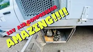 Blowing out 300 FEET of hose with a 12 volt AIR-COMPRESSOR!!!