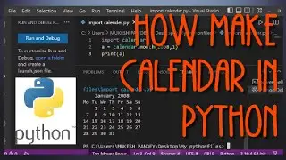 How To Make Calendar In Python | Just In Three Lines OF Code!.. 🔥🔥