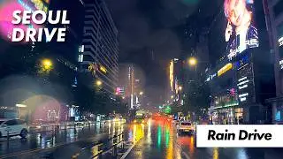 Lo-fi Jazz Hiphop Night Rain Drive in Seoul 4K – 동교동 홍대입구 내부순환로 강변북로 올림픽대로 | 서울드라이브 | 서울 비오는날 플레이리스트