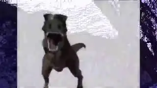 Смешной динозавр танцует под песню lil krystalll - Тик так (dancing dino meme)