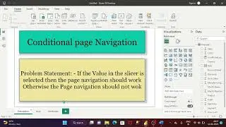 Conditional Page navigation in power bi based on the selection of slicer.