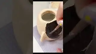 超可愛的阿呆筆筒&托盤～石塑黏土 [Super cute Boochan Pen Holder & Tray ~ Stone Sculpting Clay] #黏土教程 #Clay Tutorial