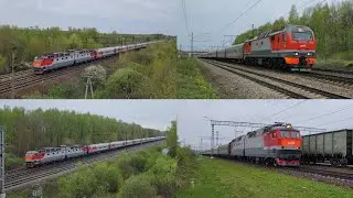 поезда в Михнево в холодный и мокрый апрель | пересечение павелецкого хода с БМО