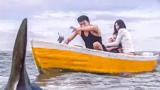 心机女把情敌推下海，结果心机女被鲨鱼吃掉了！【巨鲨之夺命鲨滩Huge Shark】|驚悚 災難 |【電影派對】