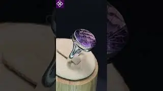 Кольцо и серьги с аметистом от Галереи Самоцветов 