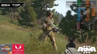 ARMA 3 | AMD Ryzen 3 3200U Vega 3 | Gameplay Benchmark