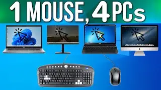 One Mouse and Keyboard For Four PCs or Laptops | How to use Mouse Without Borders