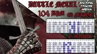 Battle Metal Backing Track | Eb Major / C minor 104 BPM
