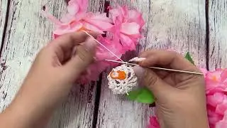 Сказочная снежинка крючком
