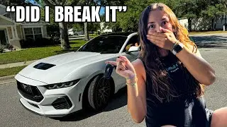 Teaching My Girlfriend To Drive Manual In A Twin Turbo Ford Mustang