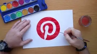 How to draw the Pinterest logo