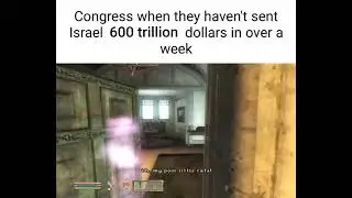 Congress when they haven't sent Israel 600 trillion dollars in over a week