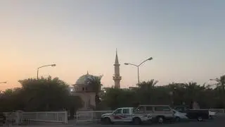 Arabian old mosque afternoon view