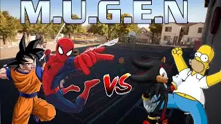 MUGEN Battle 19: Spiderman and Goku vs Shadow and Homer Simpson