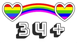 How to draw numbers 34 +, Numberblocks,How to write number 34 +,123456789,love rainbow drawing heart