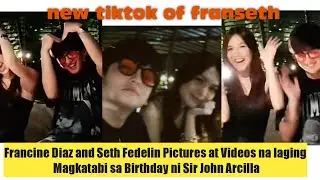 Francine Diaz and Seth Fedelin Pictures at Videos na laging Magkatabi sa Birthday ni John Arcilla