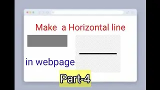 How to make a horizontal line in our webpage.