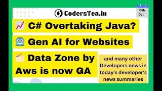 C# Taking over Java? Really? - Dev news, 13th Oct | CodersTea