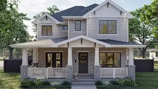 The Sims 4 | Country Craftsman-Style 2-Story House | No CC | Speed Build