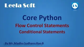 Flow Control Statements in Python|| Python Statements, Python Flow Control Statements|| By Madhu Sir