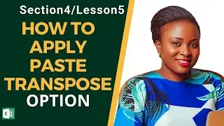 👉HOW TO APPLY PASTE TRANSPOSE OPTION IN EXCEL