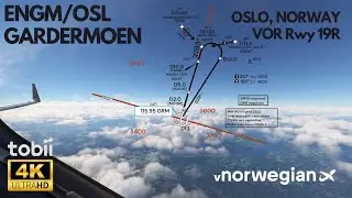 POV | VOR DME 19R landing in Oslo | PMDG 737