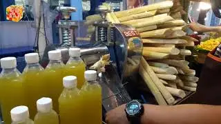 ✨ Caldo de Cana - How to make Sugar Cane Juice, FRUIT JUICE,STREET FOOD DRINK ✨