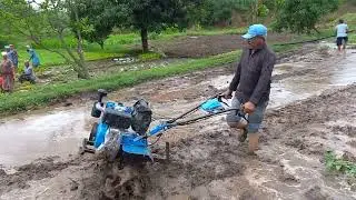10 HP POWER WEEDER IN PUDDLING, POWER TILLER, MINI POWER TILLER.