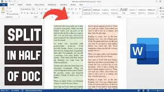 Split Page Vertically in Half in MS Word