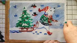 Медвежонок с ёлочкой.
