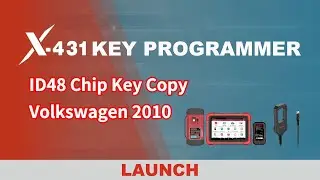 X-431 Key Programmer | Volkswagen 2010 ID48 chip key copy and cloning demo | LAUNCH