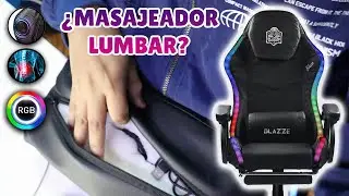 ¿Masajeador Lumbar de Silla Gamer? 🔋💡 Silla Gamer LED con Masajeador Lumbar y Parlante Bluetooth