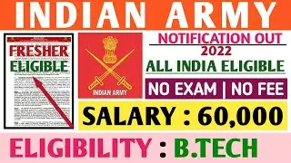 INDIAN ARMY Recruitment 2022|Technical Graduate|Fresher/Final Year's Candidate Eligible|All India