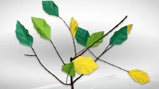 Easy Origami Leaf Instructions - DIY How To Make Paper Leaf - Leaf Origami Tutorial Step By Step