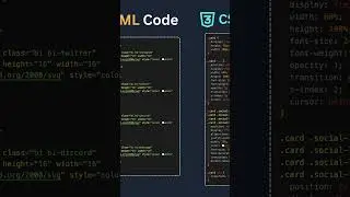Social Media Hover Effect Using HTML, CSS and Javascript.  #html #css #javascript #webdevelopment