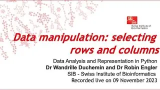 Data Analysis and Representation in Python – Data manipulation: selecting rows and columns (2 of 9)