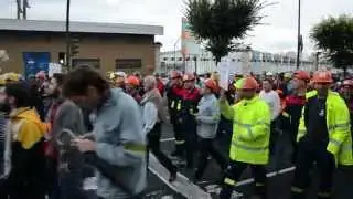 Trabalhadores de Alcoa manifestam-se na Corunha
