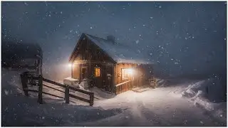 Heavy Snow Storm & Wind Sounds for Sleeping┇Cold Ambience┇Howling Wind & Blowing Snow