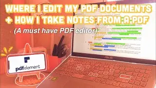 BEST PDF EDITOR FOR WINDOWS 10 I How I take notes from a PDF (ft. PDFelement)